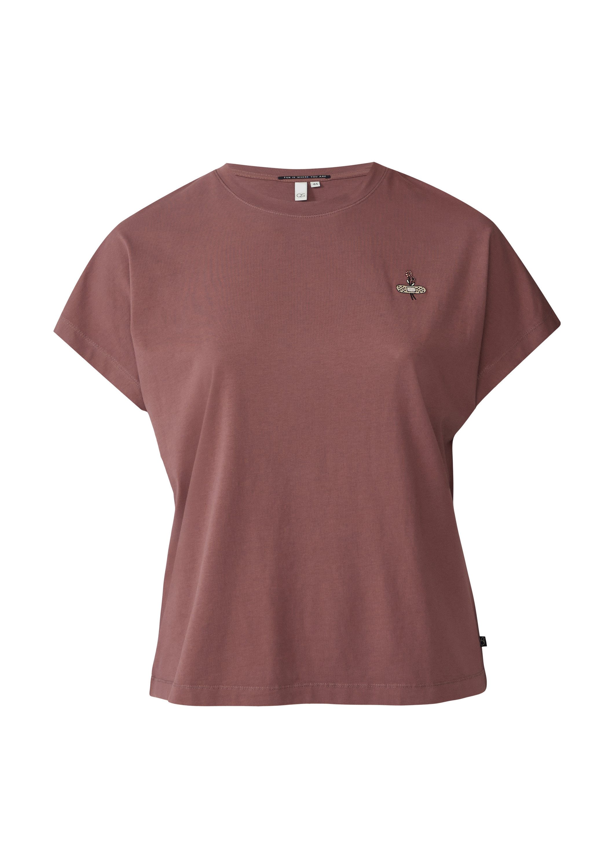 QS Kurzarmshirt T-Shirt T-Shirt im Loose günstig online kaufen