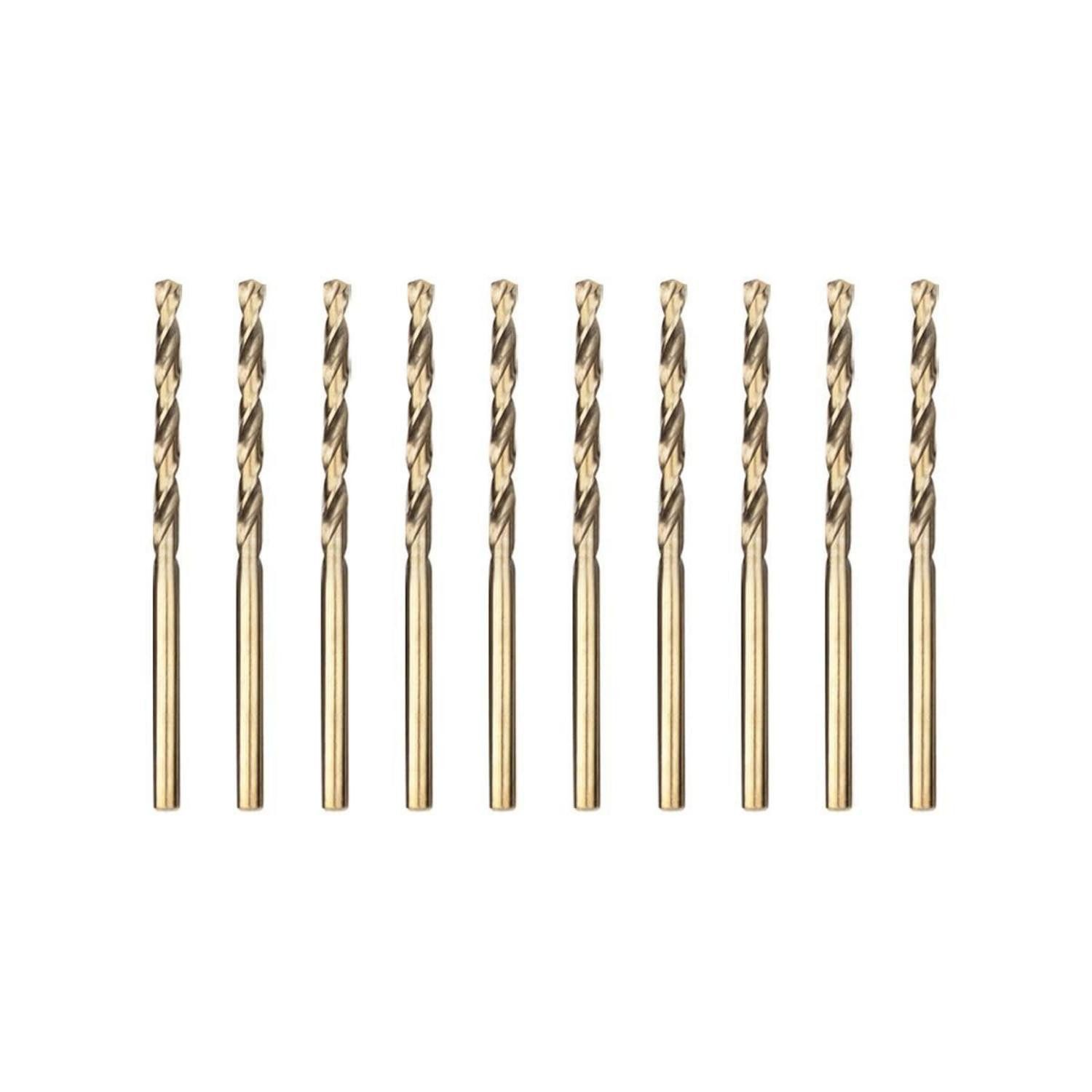 LuxusKollektion Metallbohrer Spiralbohrer HSS Kobalt 2.5mm 10er Set