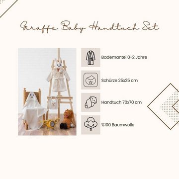 Cotton Box Babybademantel Babybademantel Set Mädchen, Babybademantel Jungs %100 Baumwolle