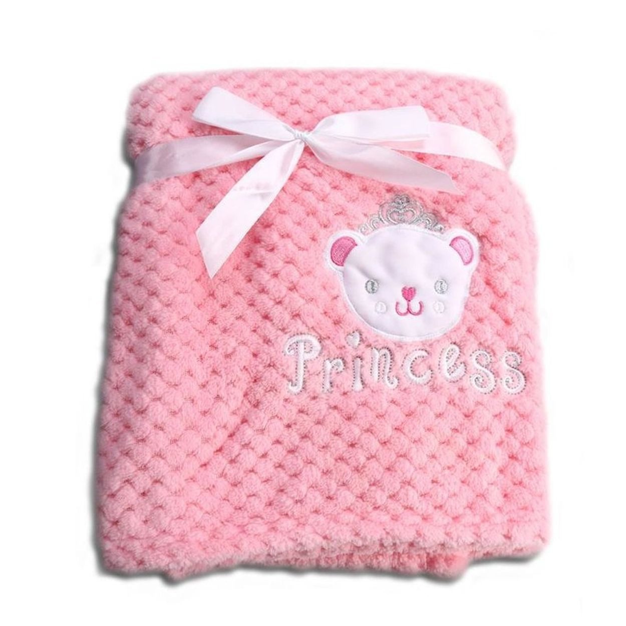Babydecke Freya 80 x 110 cm, Cangaroo, Fleece, Polyester, Geschenkbox, bestickte Motive, Kinderwagen geeignet
