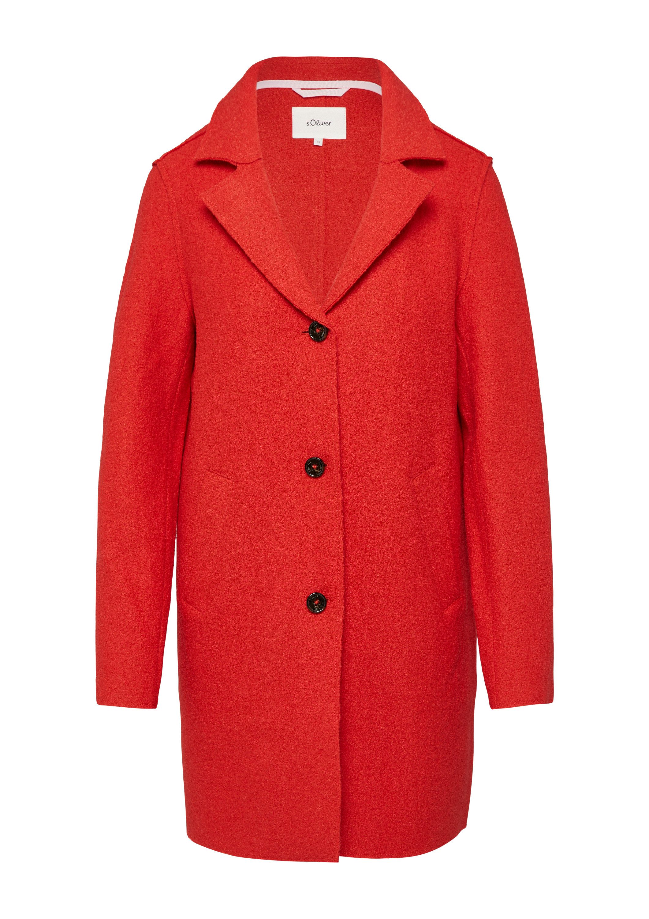 s.Oliver Funktionsmantel Outdoor-Mantel Ungefütterter Kurzmantel aus Wollmi günstig online kaufen