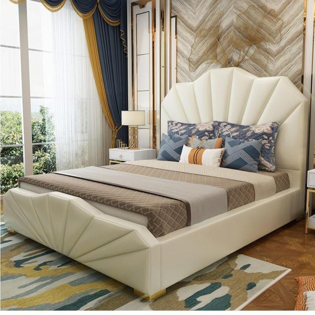 Bett JVmoebel Möbel Hotel Bett Betten Einrichtung in Made Schlafzimmer ohne Couchtische), Europa Leder Bett (1-tlg., 1x Doppel Design