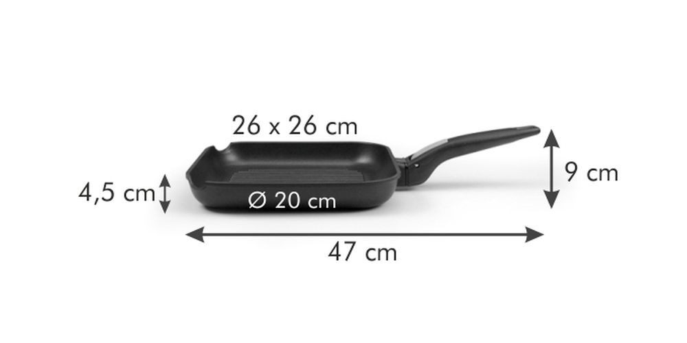 Tescoma Grillpfanne Grill-Bratpfanne SmartCLICK 26 x 26 cm
