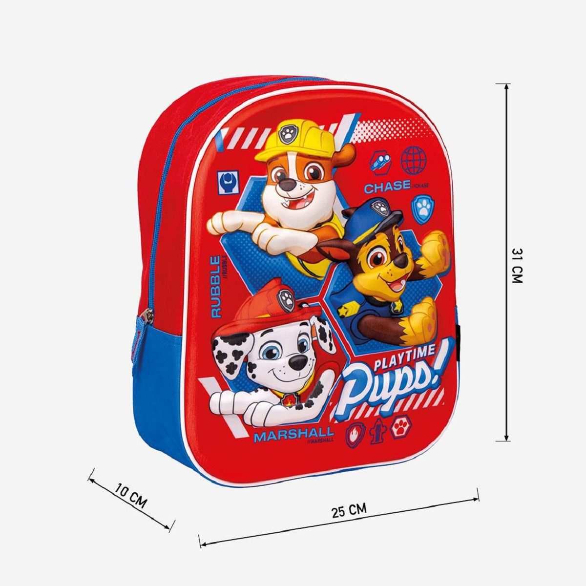 PAW PATROL Rucksack 3D Freizeitrucksack Kinderrucksack für mutige Entdecker – Bild 4 von 5