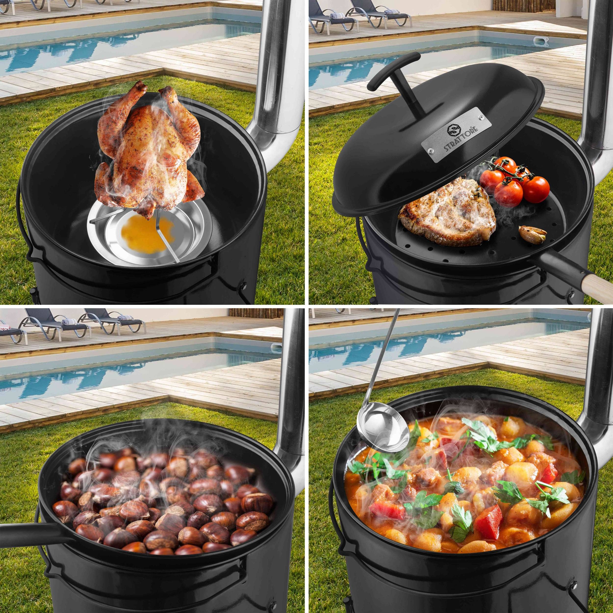 Strattore Holzkohlegrill 5in1 Gulaschkanone / Gulaschkessel 19 Liter – Bild 3 von 5