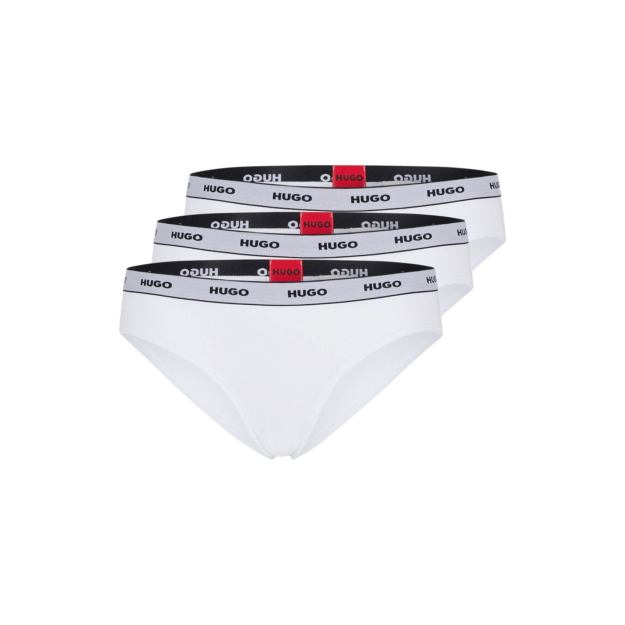 Slip Damen Slip 3er Pack Baumwollmischung Brief Stripe
