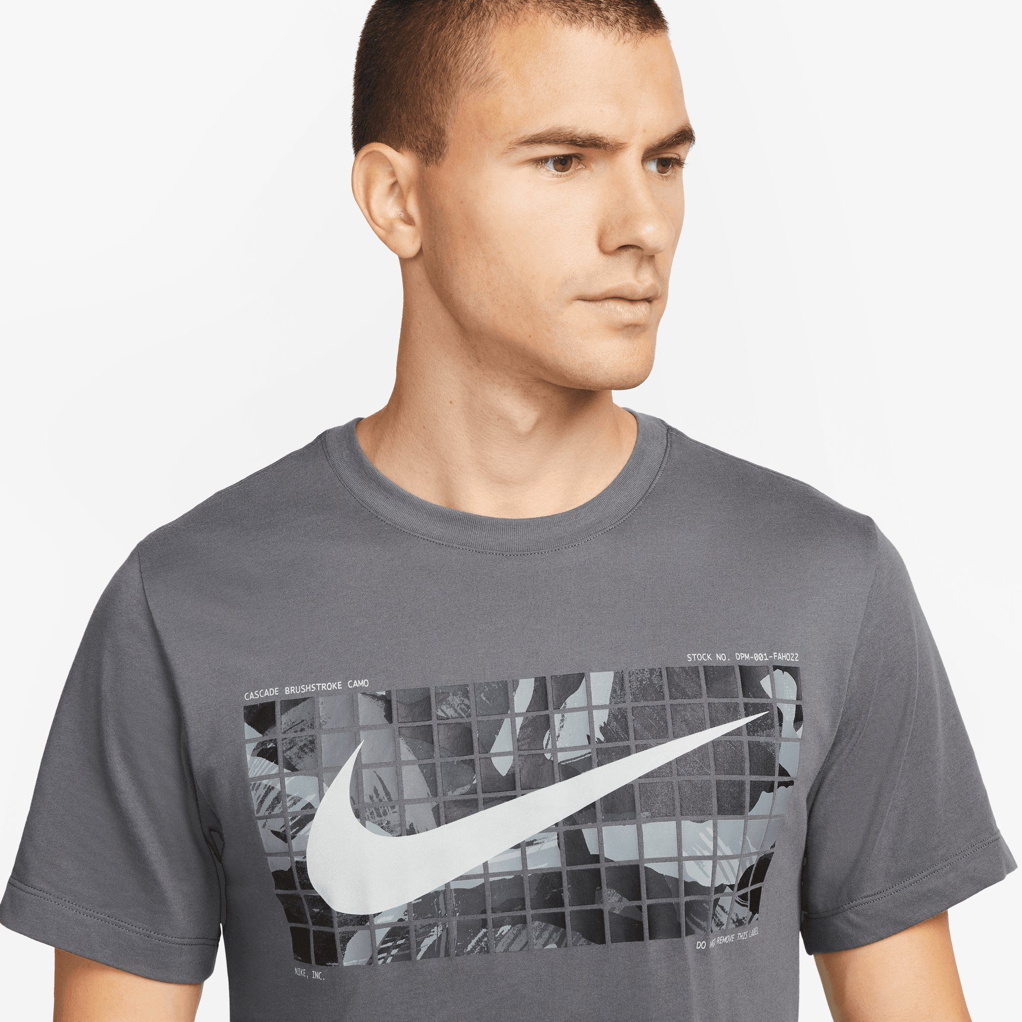 Nike Trainingsshirt DRI-FIT MEN'S CAMO GREY FITNESS IRON T-SHIRT