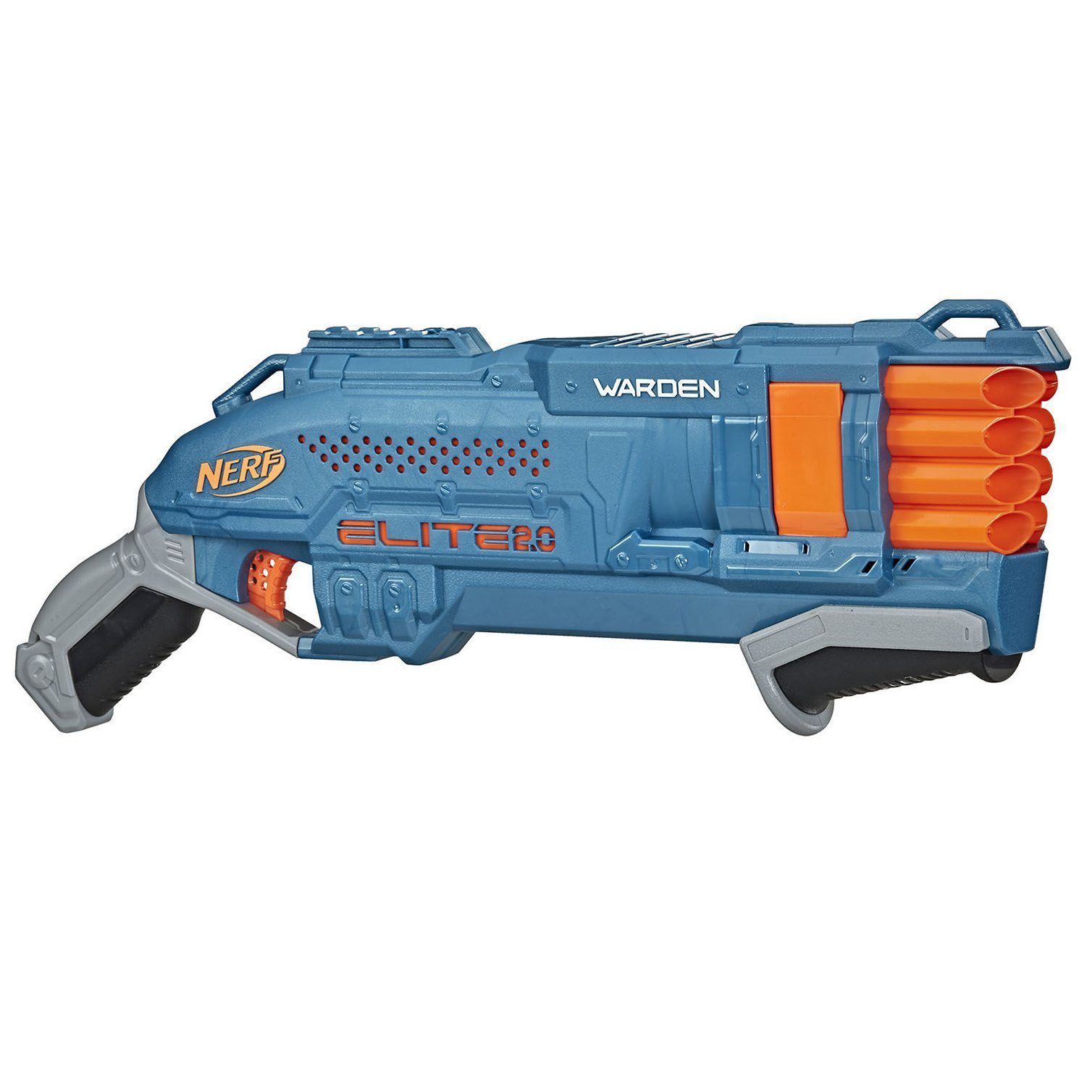 Hasbro Blaster Dartblaster Warden DB-8, Pump-Action-Blaster der Elite 2.0 Serie mit vier Doppelläufen