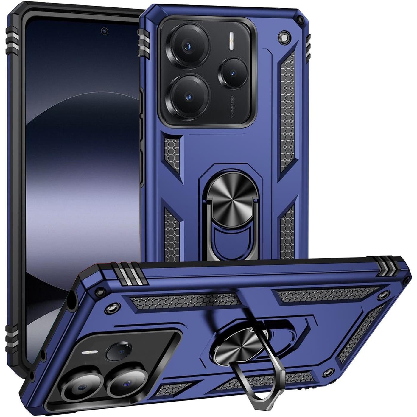 CoolGadget Handyhülle Armor Shield Case für Xiaomi Redmi Note 14 5G 6,67 Zoll, Outdoor Cover mit Magnet Ringhalterung Hülle für Redmi Note 14 5G
