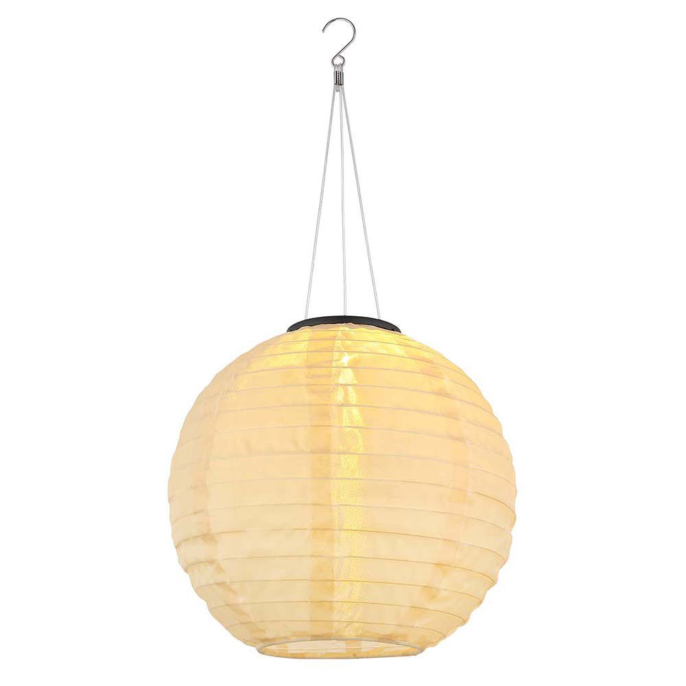GLOBO LIGHTING Lampion, LED-Leuchtmittel fest verbaut, Warmweiß, Solarlampe Außenleuchte Lampion Gartenlampe Hängeleuchte sand LED 55cm