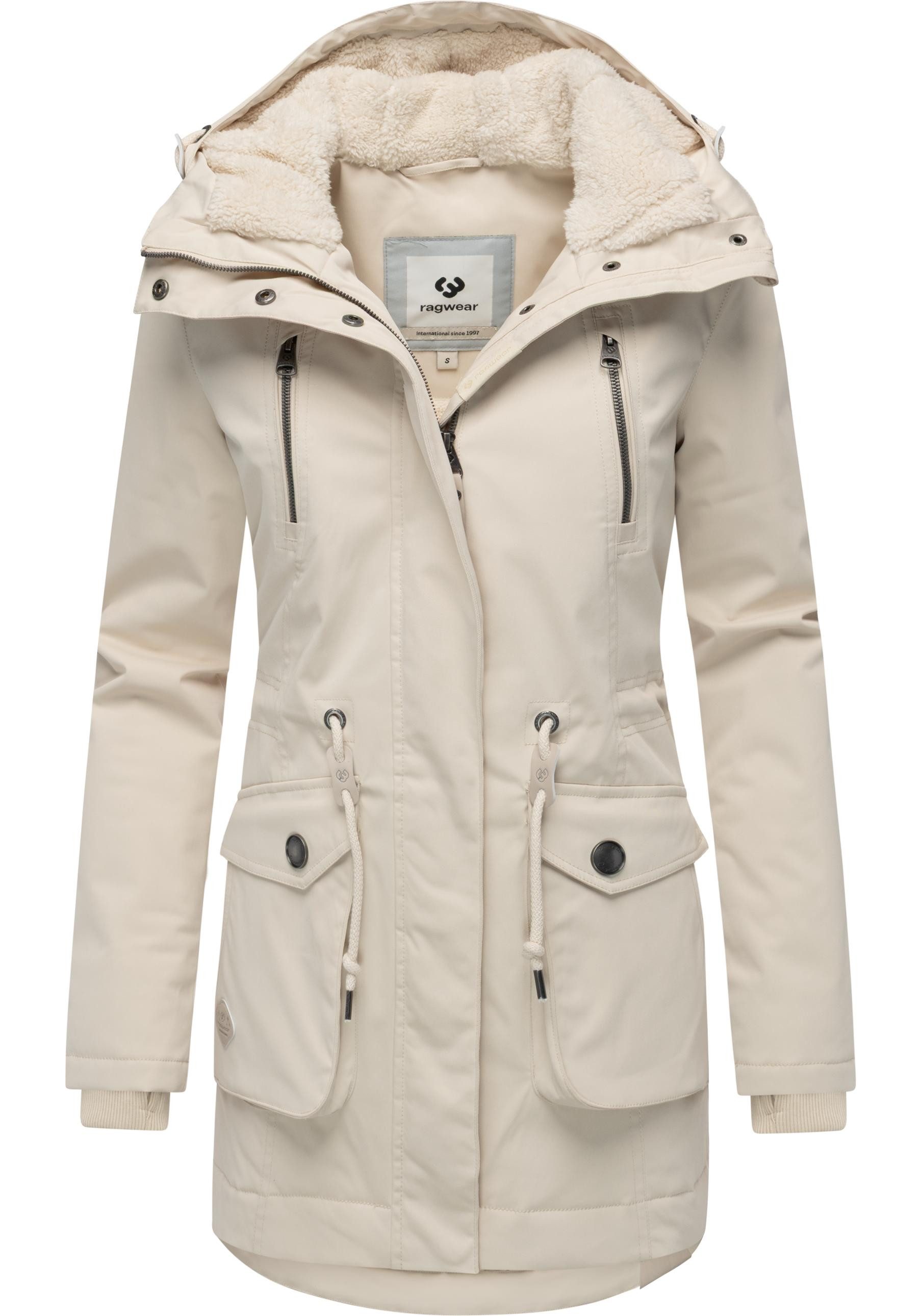 Ragwear Kurzmantel Ellsa YOUMODO Winterparka mit auffälligen Taillenzugkordeln und Kapuze – Bild 4 von 5