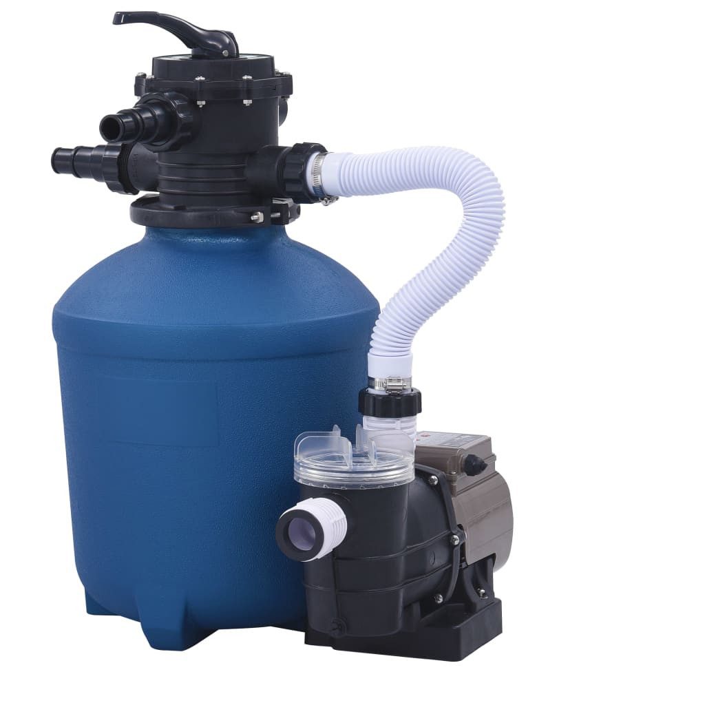 vidaXL Sandfilteranlage, Sandfilteranlage mit Zeitschaltuhr 530 W 10980 L/h