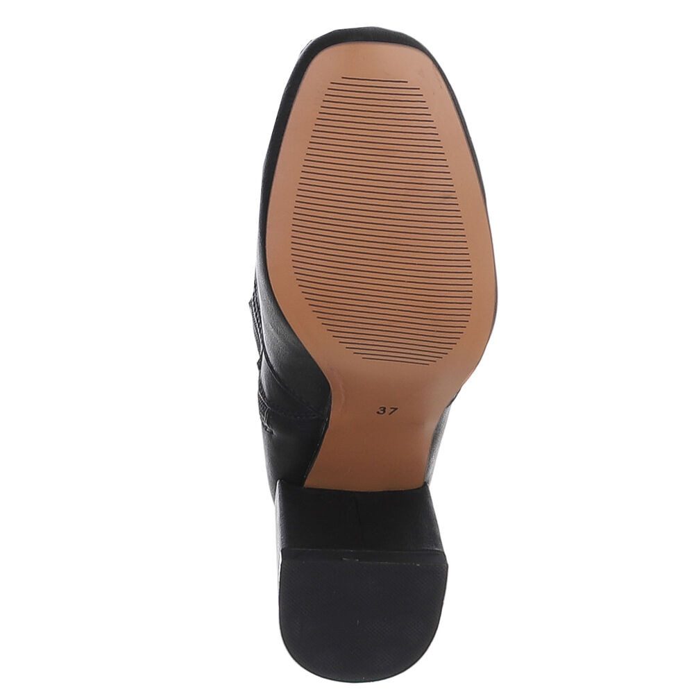 Ital-Design Overknee-Stiefel aus Kunstleder mit Blockabsatz für Damen Overkneestiefel (90793393) Blockabsatz Stiefel in Schwarz