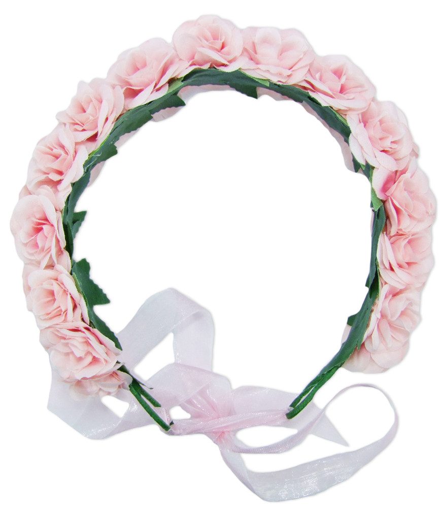Trachtenland Haarreif Blumenkranz zum binden mit Rosen