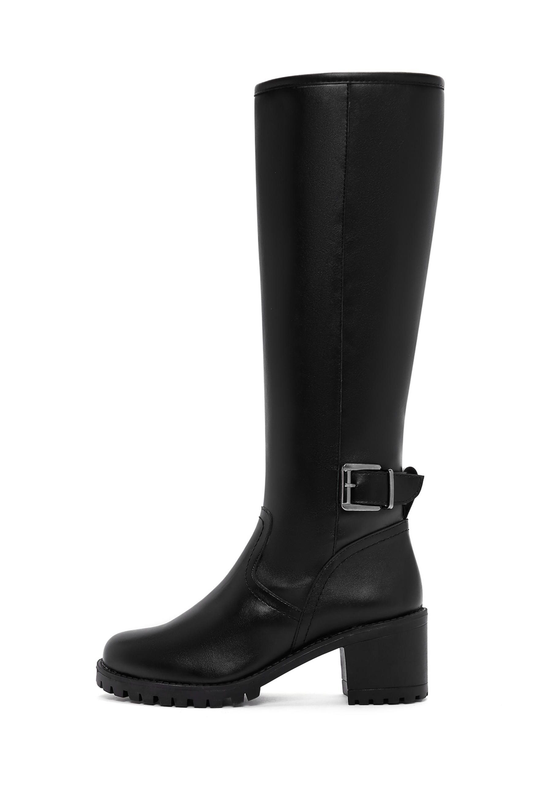 Absatzstiefel aus Kunstleder Bootsschuh