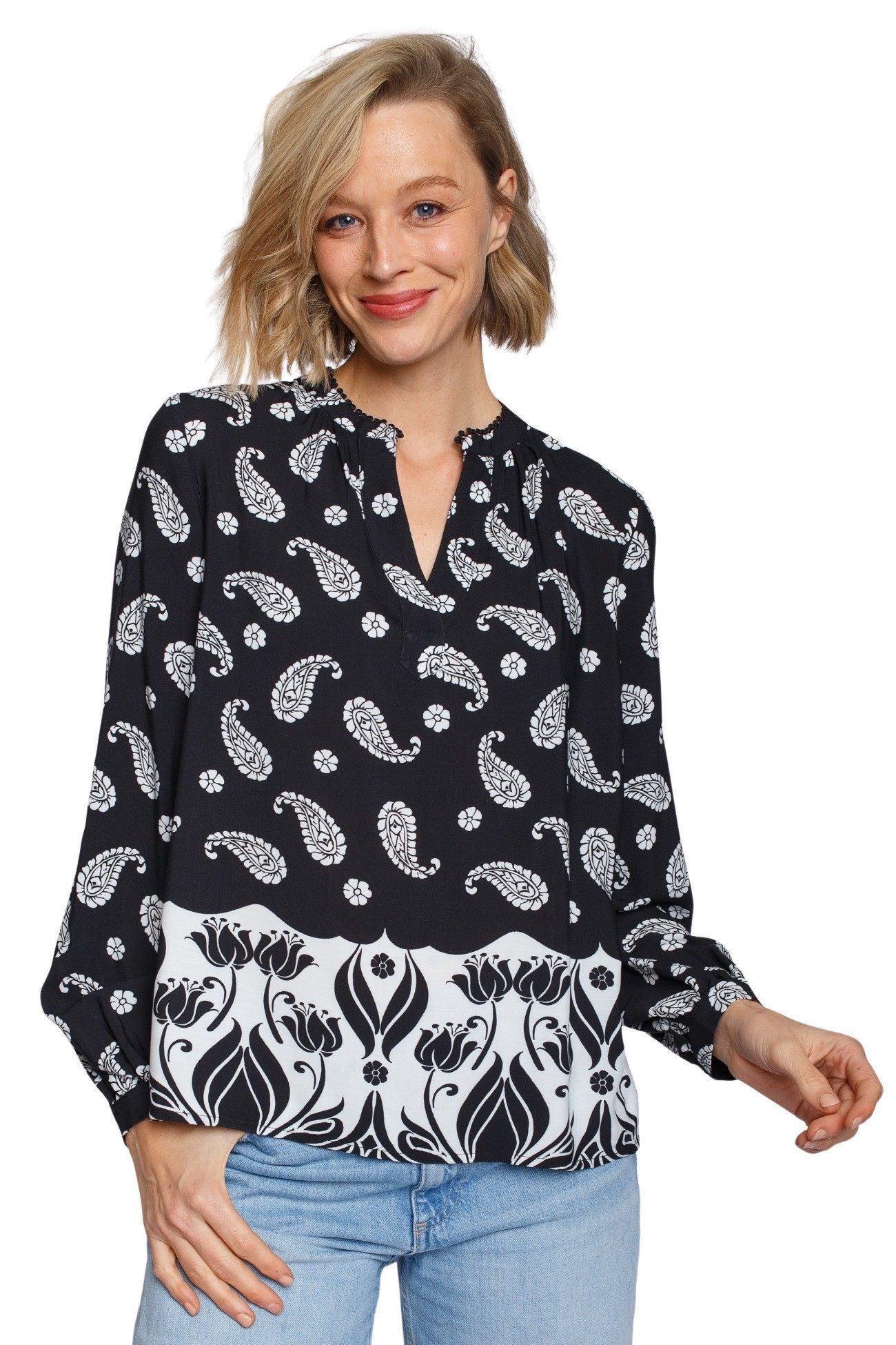 Emily Van Den Bergh Schlupfbluse Damenbluse 8361