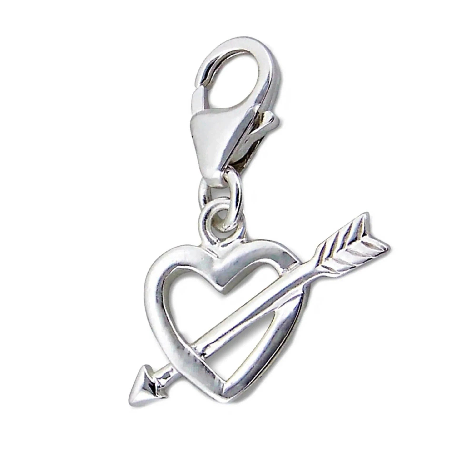 Charm-Einhänger Charm Anhänger Liebe Herz Pfeil 925 Silber