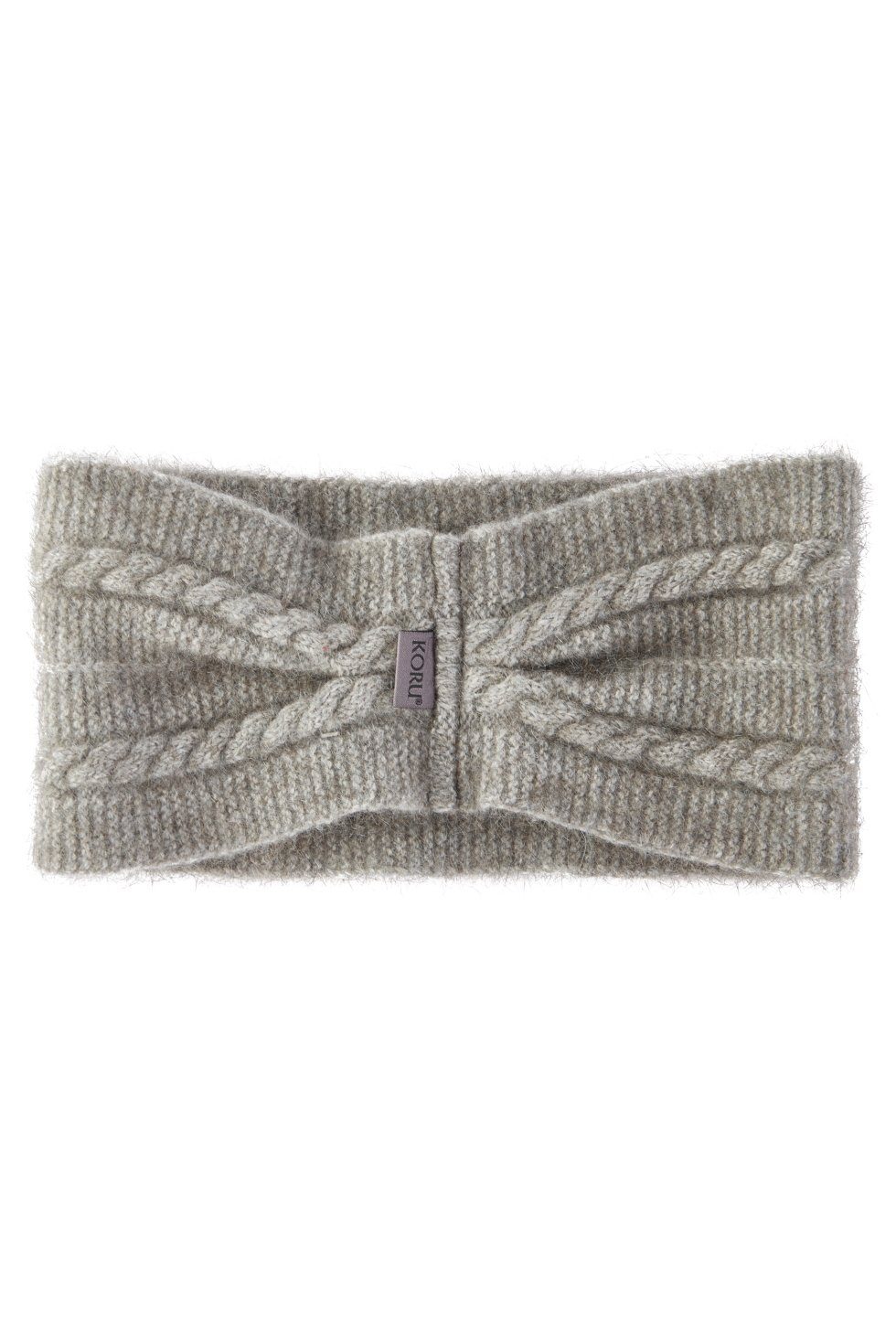 Koru Knitwear Stirnband Possum Merino Zopfmuster Stirnband aus der Possumhaarfaser mist | Stirnbänder