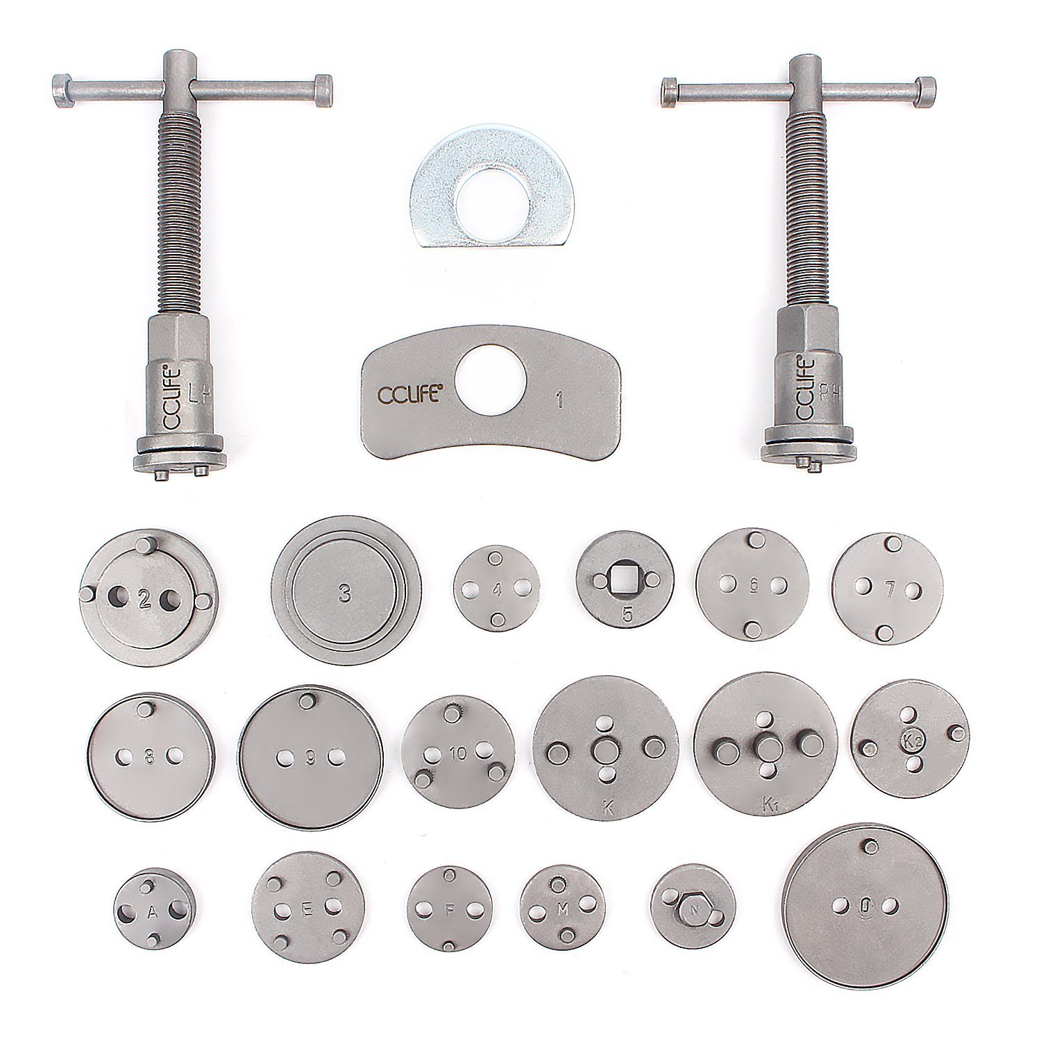 CCLIFE Montagewerkzeug Bremskolbenrücksteller Set Bremskolben Rücksteller Werkzeug, B: 6 cm, L: 33 cm, (22-tlg)
