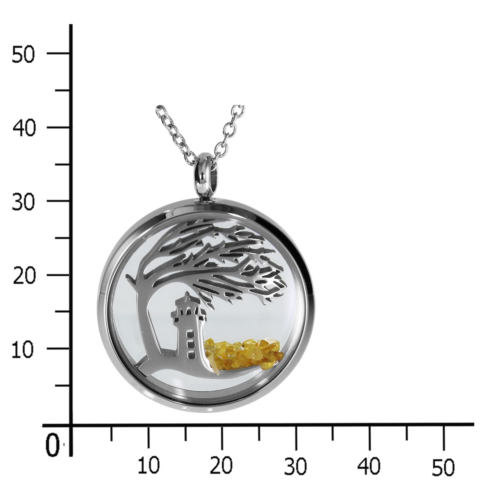 OSTSEE-SCHMUCK Kette mit Anhänger - Windflüchter 30 mm - Edelstahl - ohne S günstig online kaufen