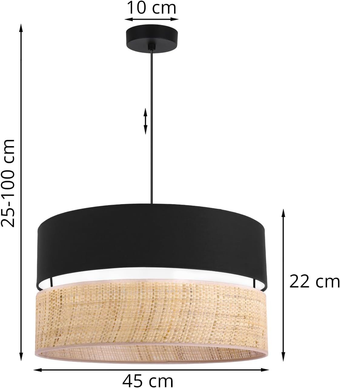 Light Home LH Pendelleuchte Hängelampe RATTAN günstig online kaufen