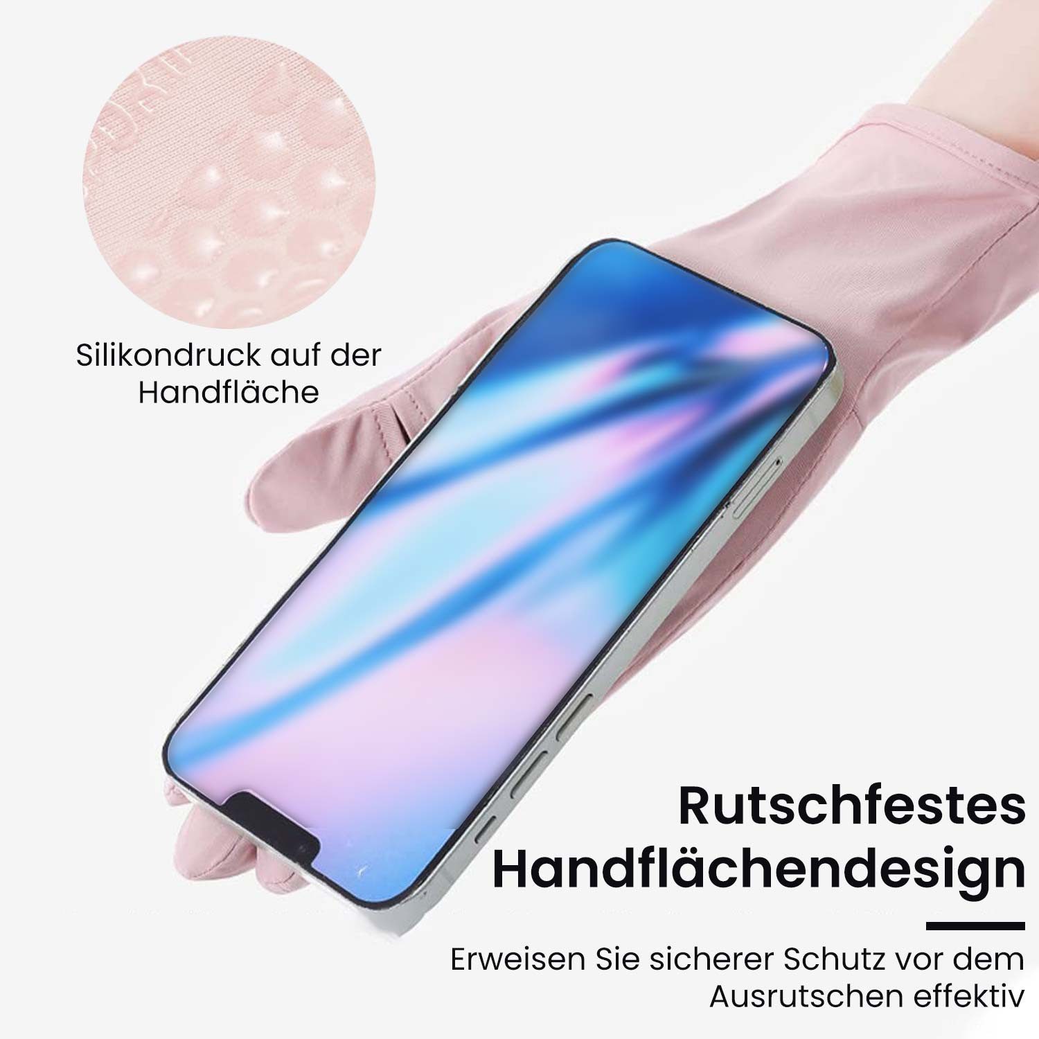 Refttenw Fahrradhandschuhe Rutschfeste UV-Schutz-Handschuhe für Damen,Atmungsaktiv und leicht Clamshell-Touchscreen