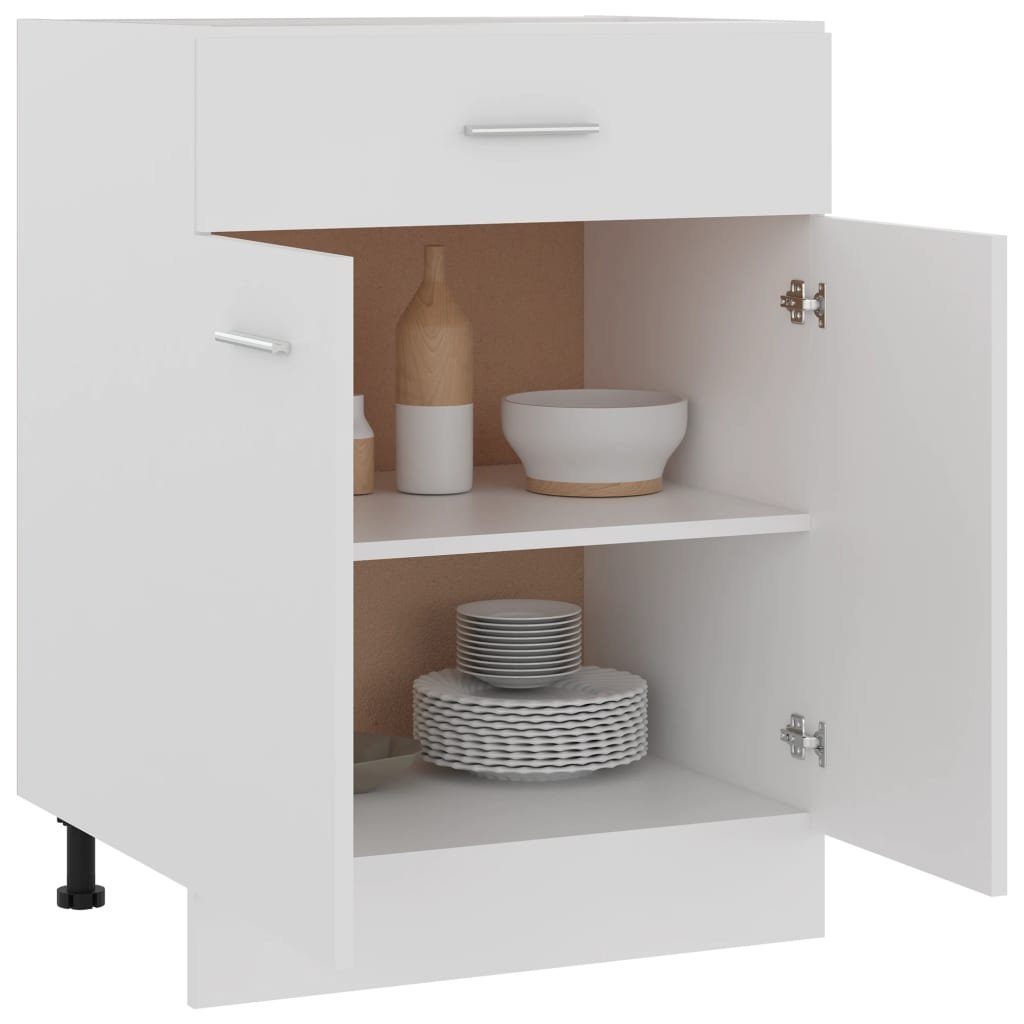 vidaXL Unterschrank NA Schubunterschrank Weiß 60x46x81,5 cm Spanplatte