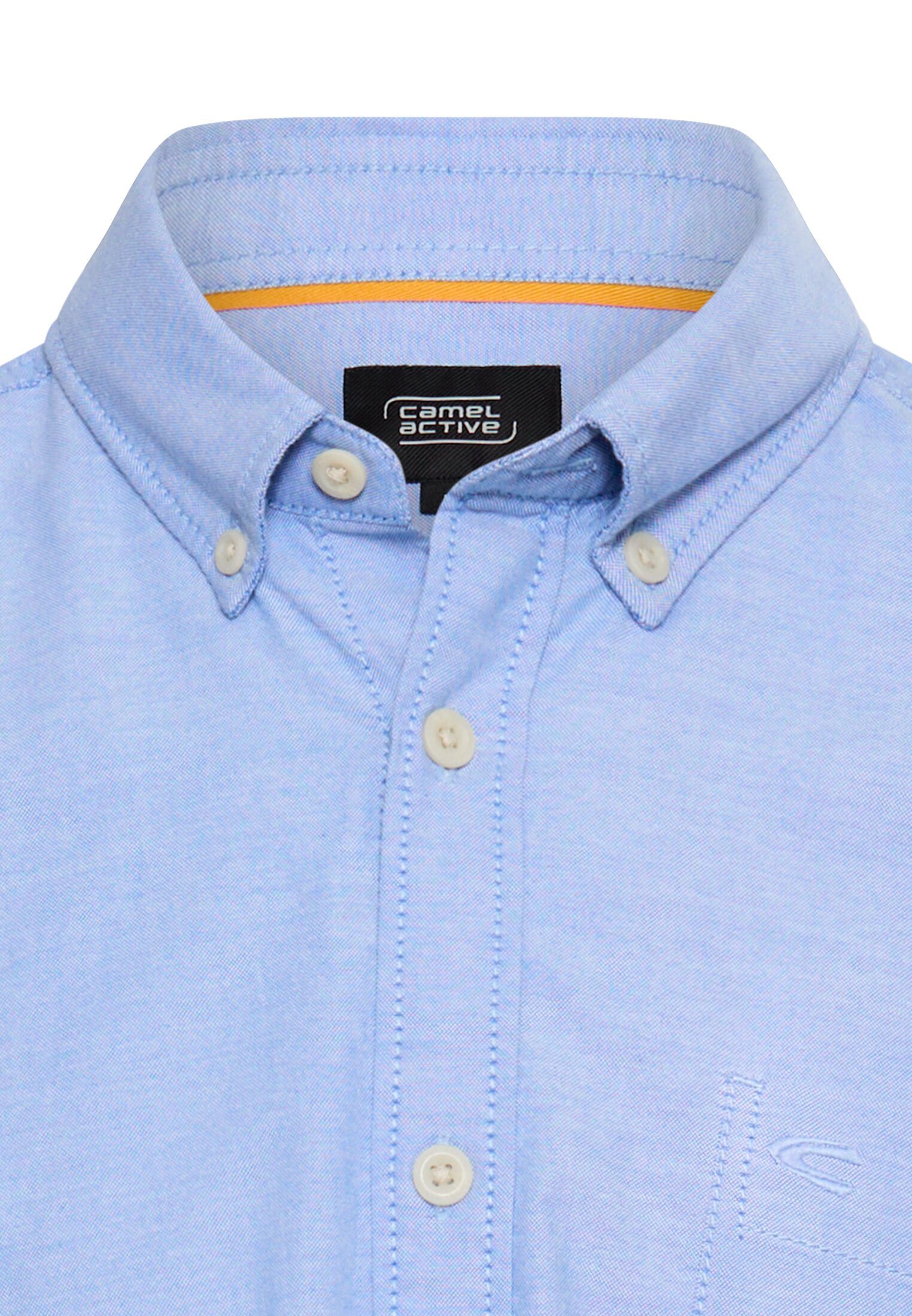 camel active Langarmhemd unifaben, mit Button-Down-Kragen