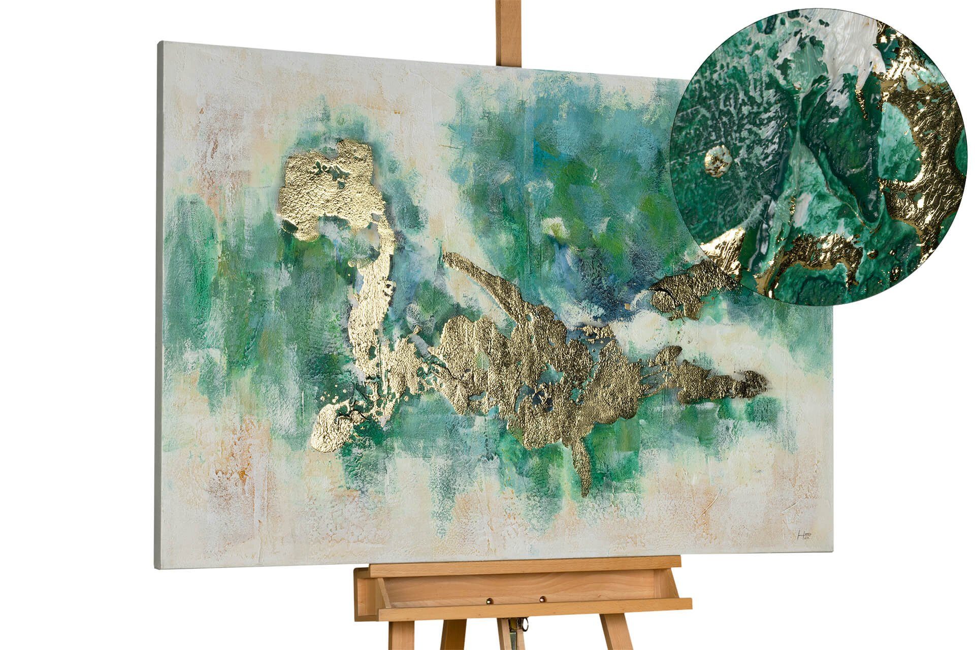 KUNSTLOFT Gemälde Consciousness 120x80 cm, Leinwandbild 100% HANDGEMALT Wandbild Wohnzimmer