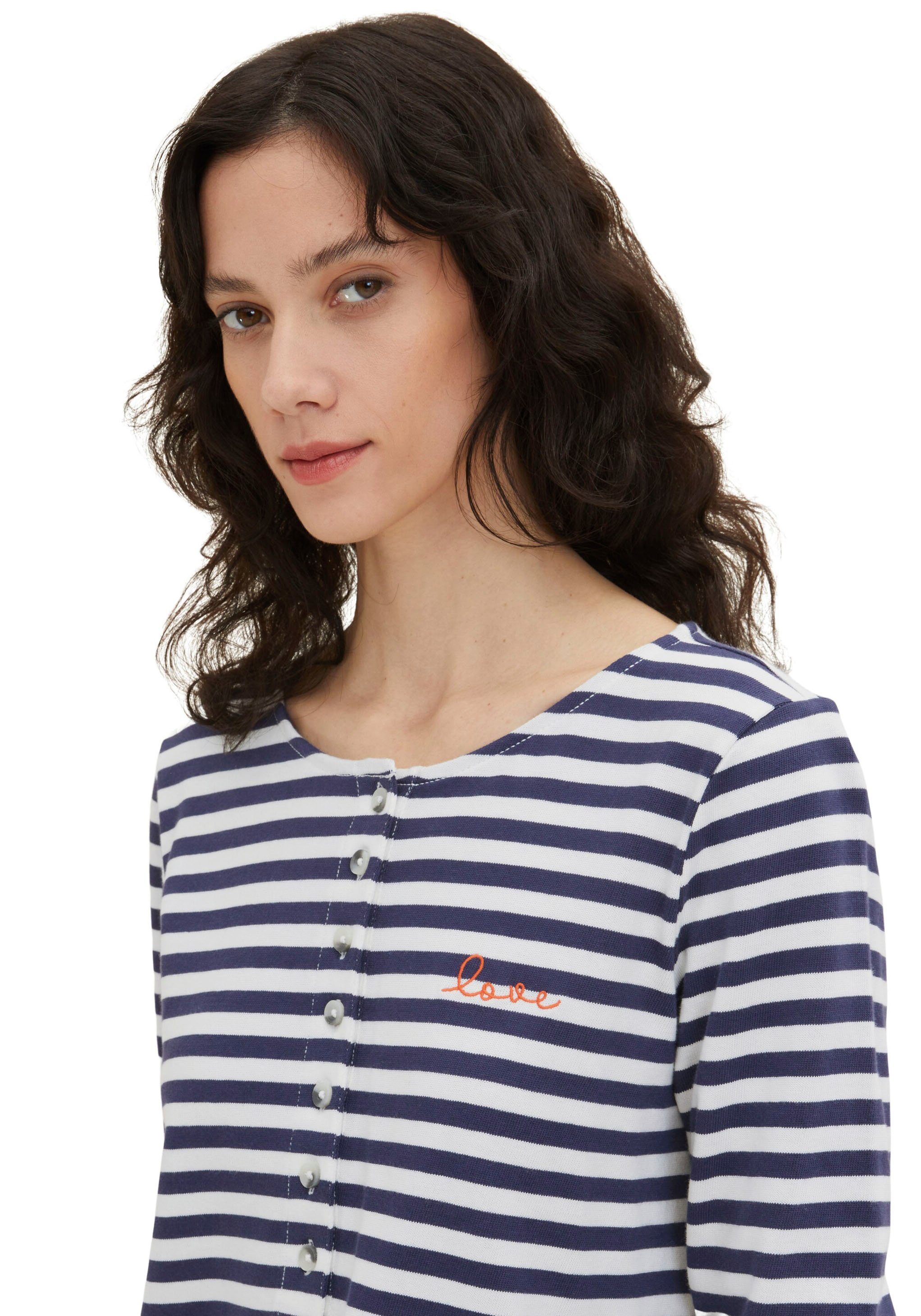 navy stripe TAILOR T-Shirt offwhite TOM