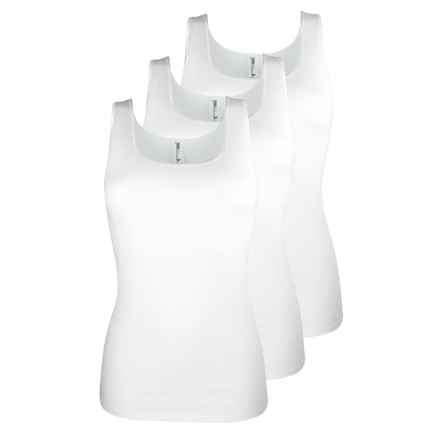 Pompadour Unterhemd (Mehrpack, 3 Stück) Mako-Baumwolle, mit schmalem Glanzeinfass im 3er Pack
