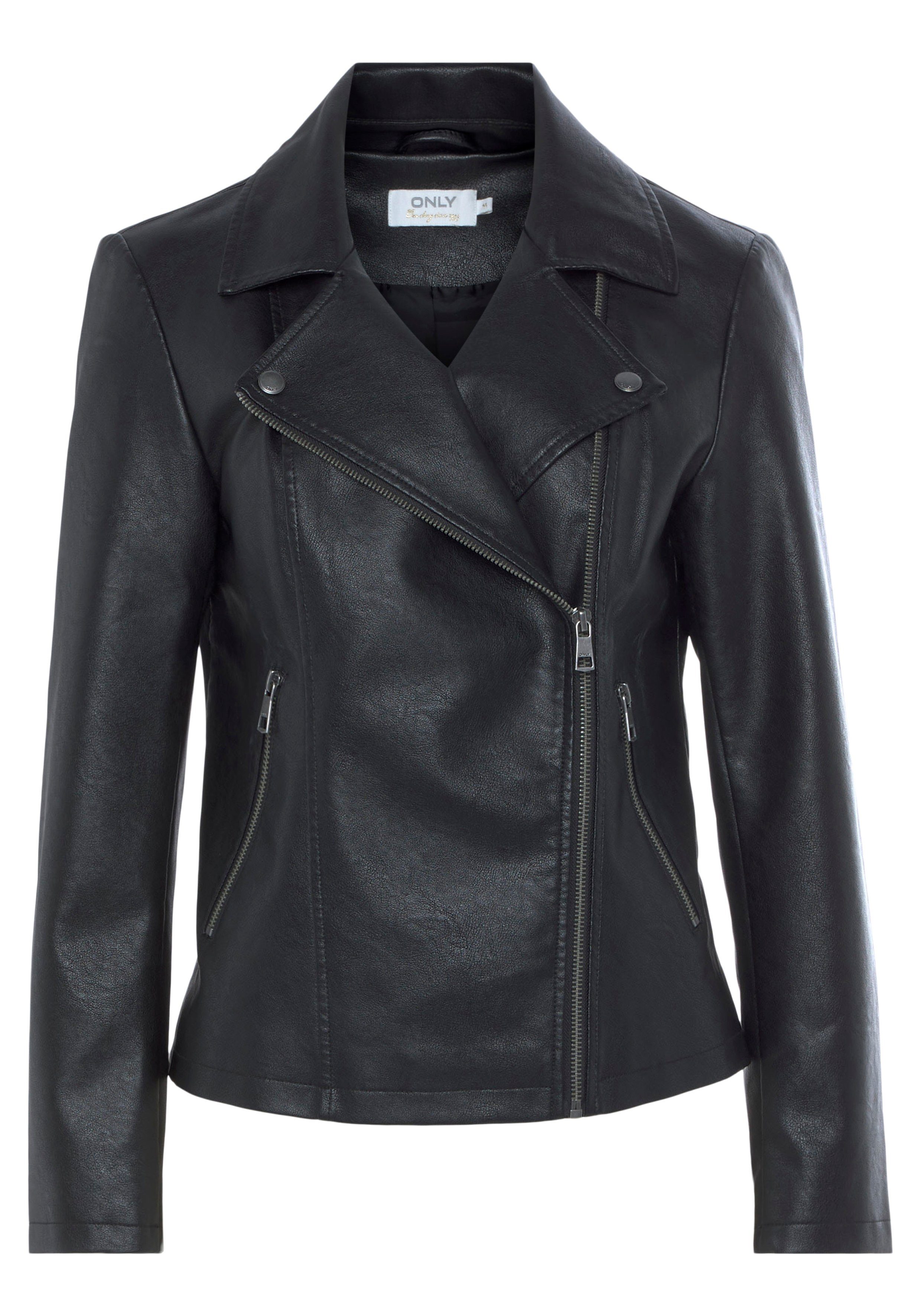 Lederimitatjacke LEATHER ONLY OTW ONLMELANA CC BIKER black FAUX