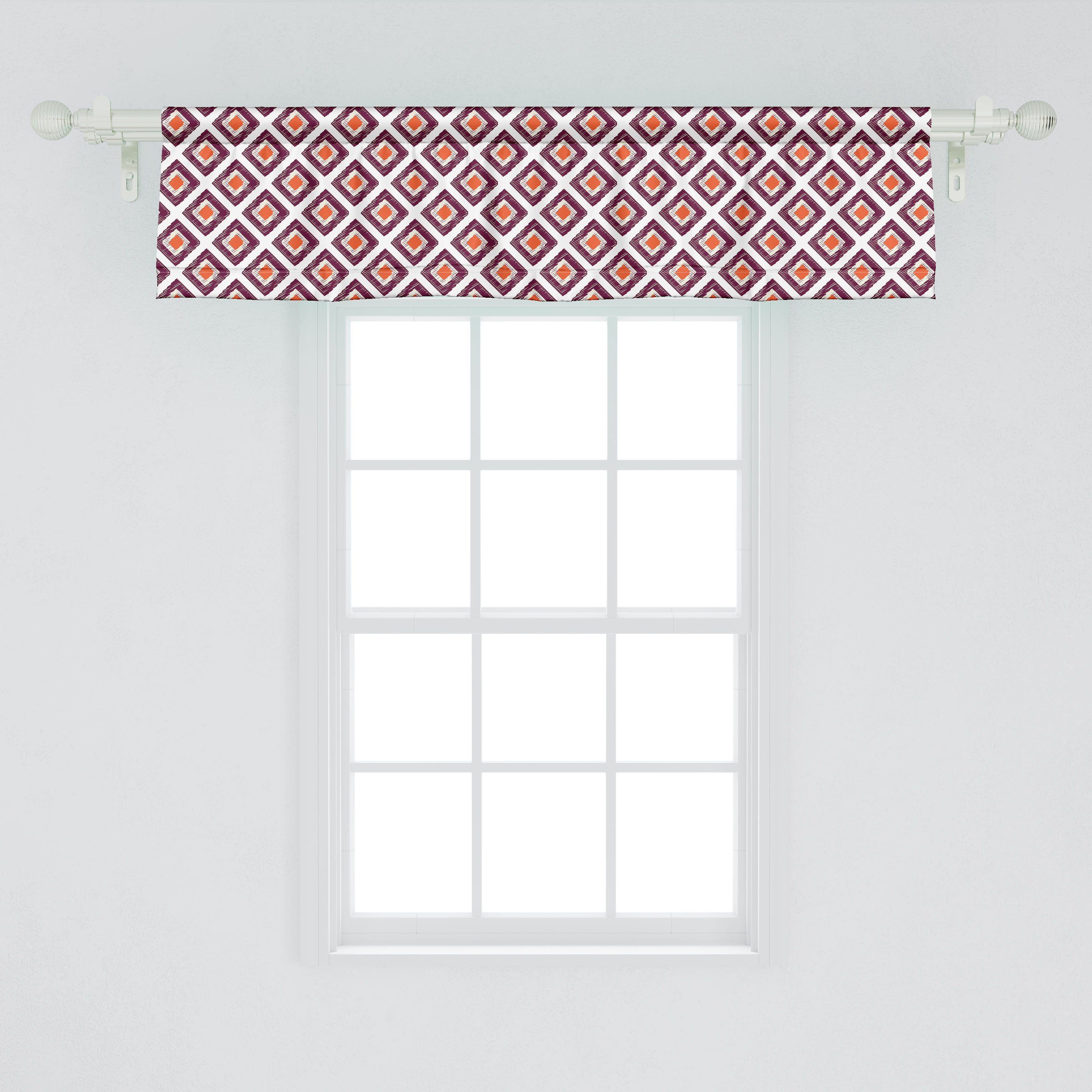 Scheibengardine Vorhang Volant für Dekor Küche Schlafzimmer Abakuhaus, Grafik-Druck Triangles Stangentasche, mit Microfaser, Geometrisch