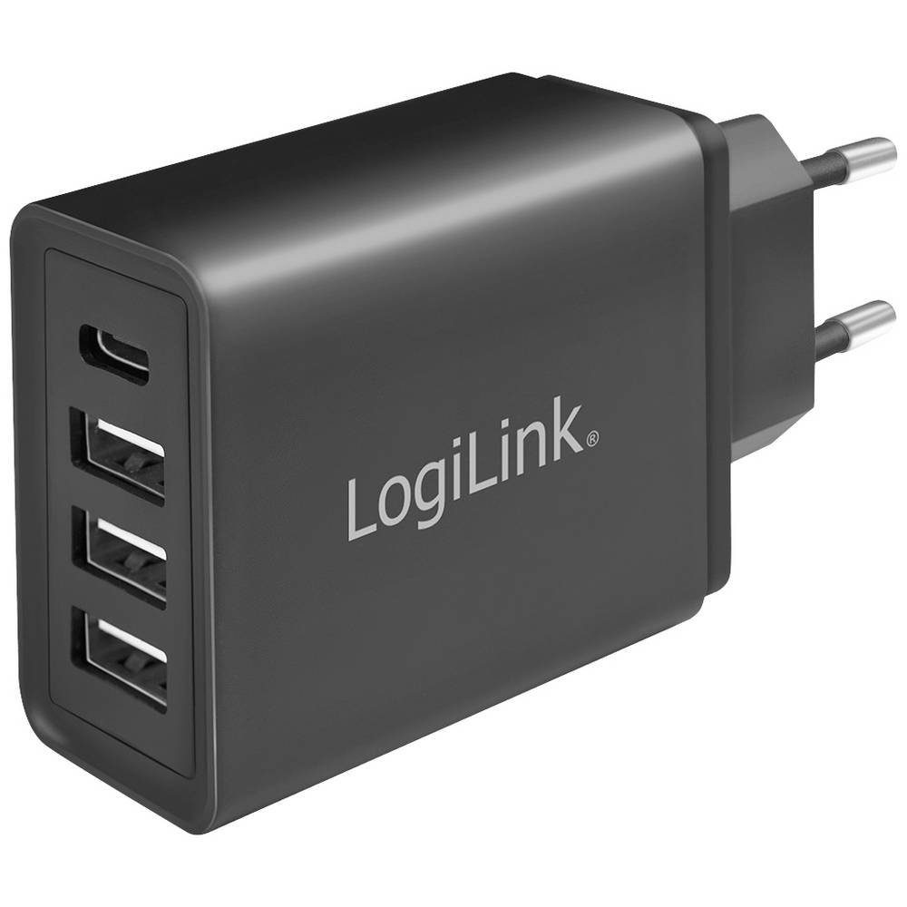 LogiLink PA0256 Chargeur Double USB/USB-C 12W Noir