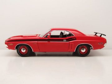 GREENLIGHT collectibles Modellauto Dodge Challenger R/T 1970 rot schwarz Modellauto 1:18 Greenlight Colle, Maßstab 1:18