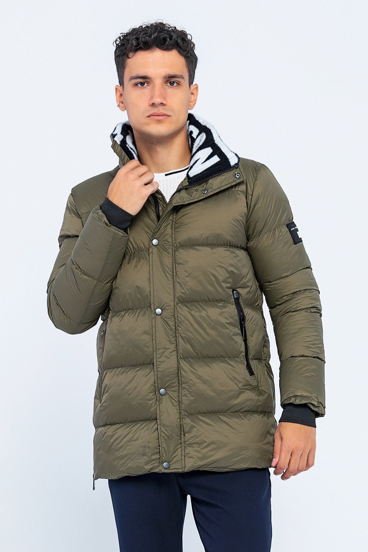 Seitentaschen Wintermantel KHAKI mit Tomson Ron