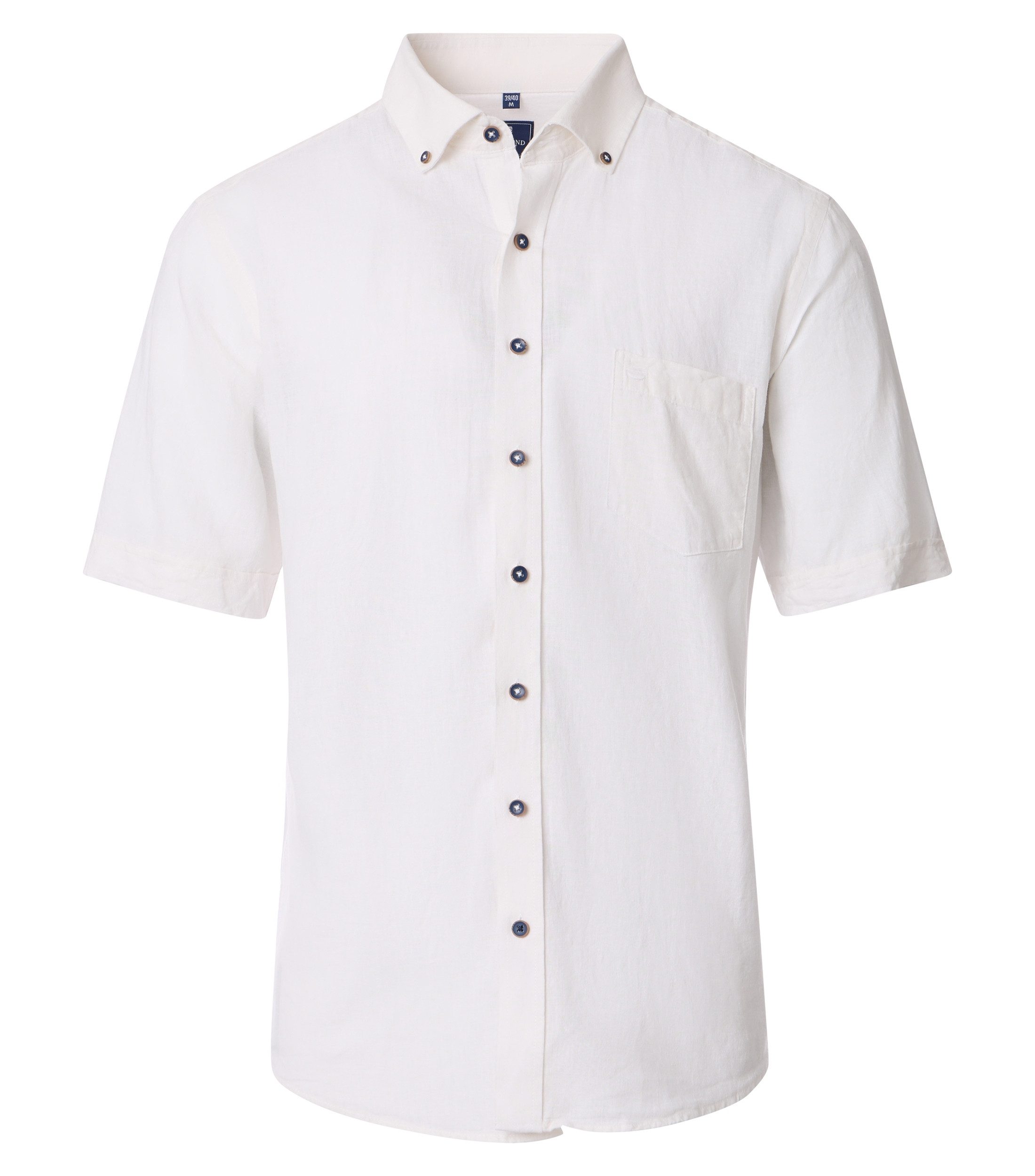 Redmond Kurzarmhemd uni Casual Fit günstig online kaufen