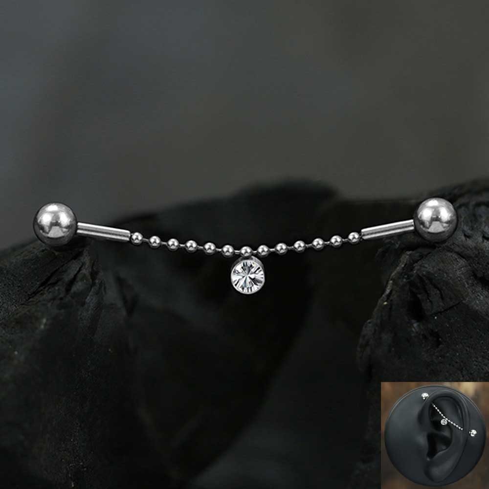 viva-adorno Piercing-Set Industrial Piercing Scaffold Ohr Piercing Kette An günstig online kaufen