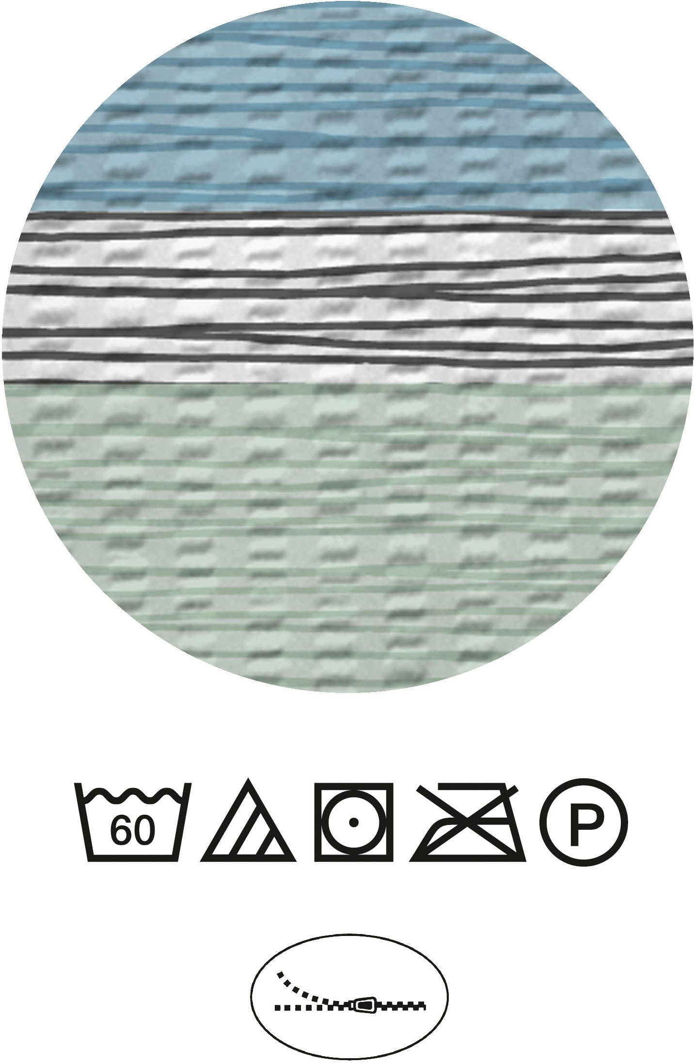 Castell - Markenbettwäsche Bettwäsche 260995, Microfaser, 2 teilig, Seersucker, bügelfrei, pflegeleicht, Reißverschluss, ganzjährig – Bild 4 von 5