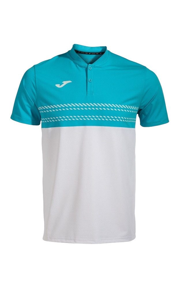 Joma Poloshirt Smash (elastisch, atmungsaktiv) weiss/blau Herren