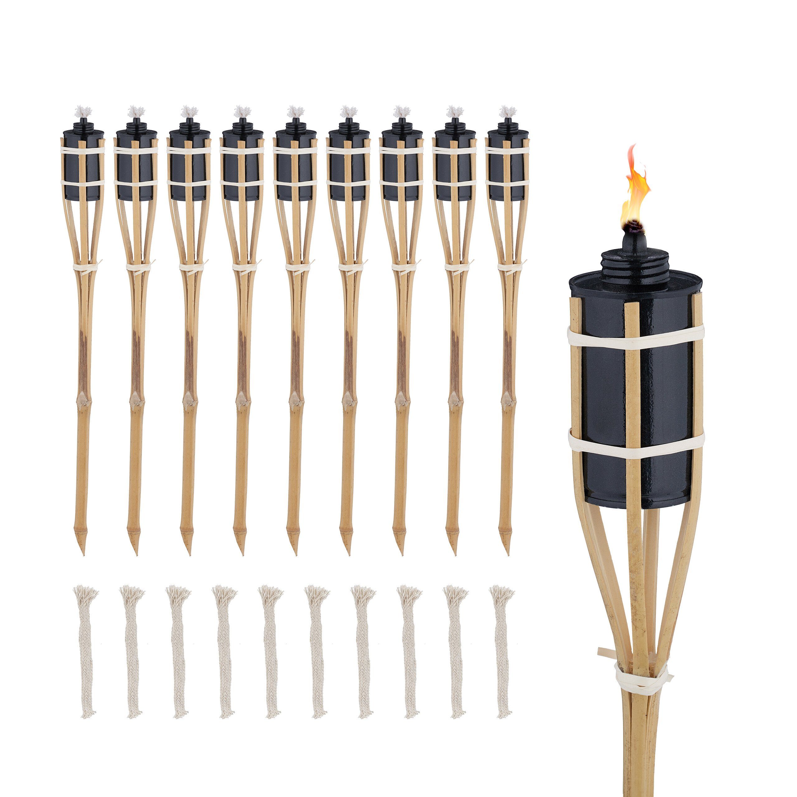 Gartenfackel 60cm 10er Set