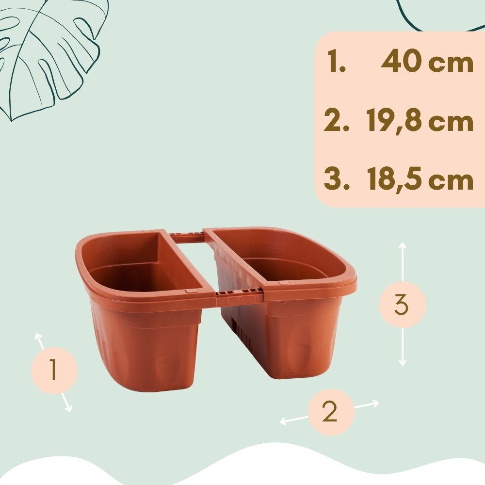 GarPet Blumenkasten 4x Blumen Kasten Beidseitig günstig online kaufen
