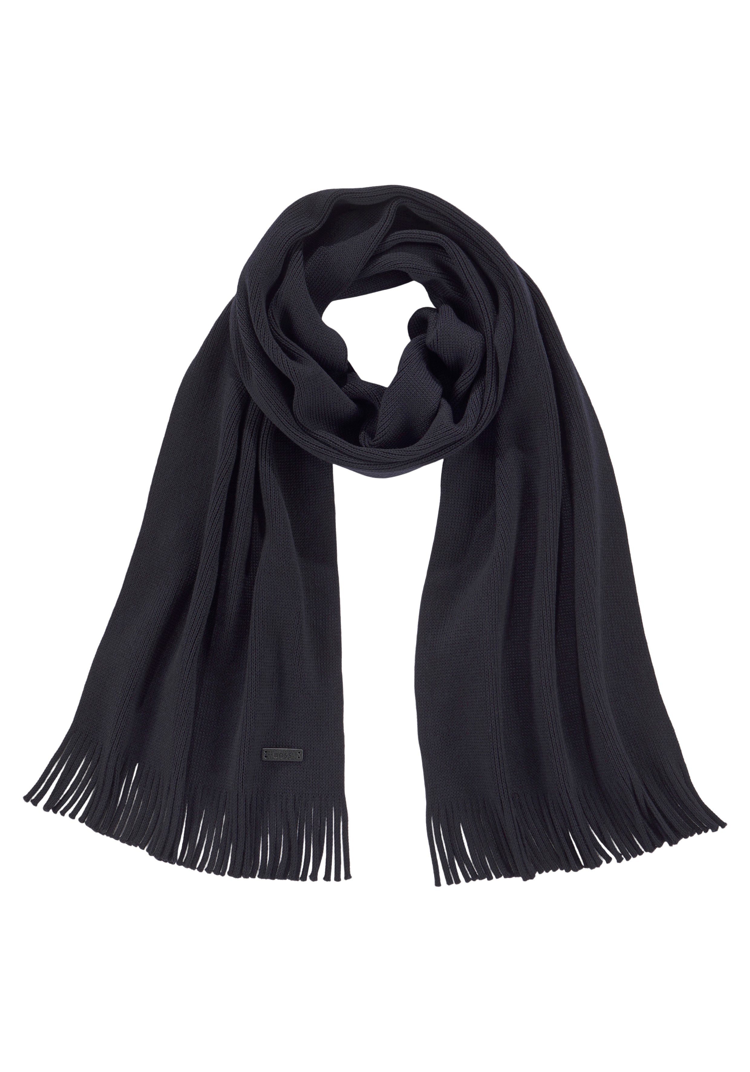 BOSS Schal Albas, aus Schurwolle mit Raschel-Strick, 170 x 25 cm. € 80,00