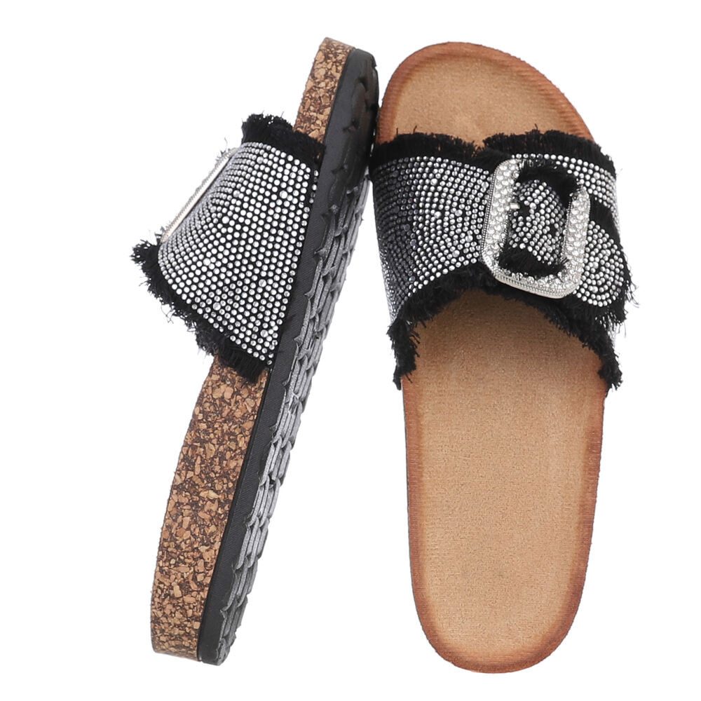 Ital-Design Komfortable Sommerschuhe – Bequeme Sandalen mit Schnalle Pantol günstig online kaufen