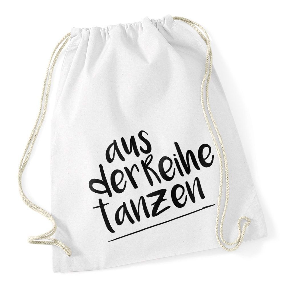 Autiga Turnbeutel Turnbeutel Party Feiern Sprüche - aus der Reihe tanzen - Techno