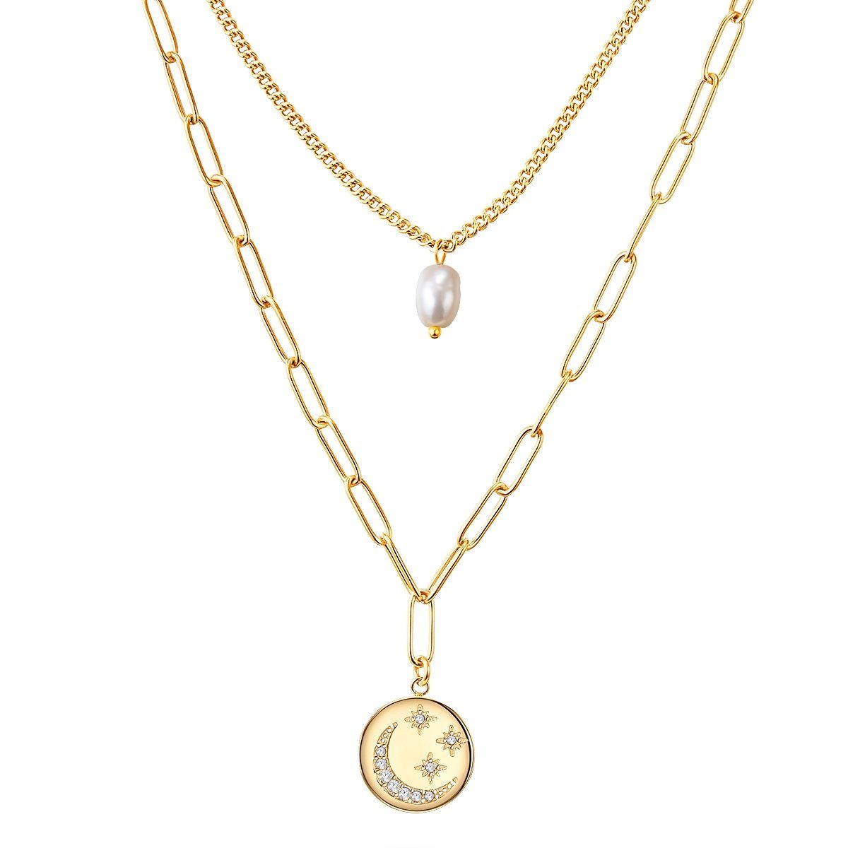Edelstahlkette gelbgold