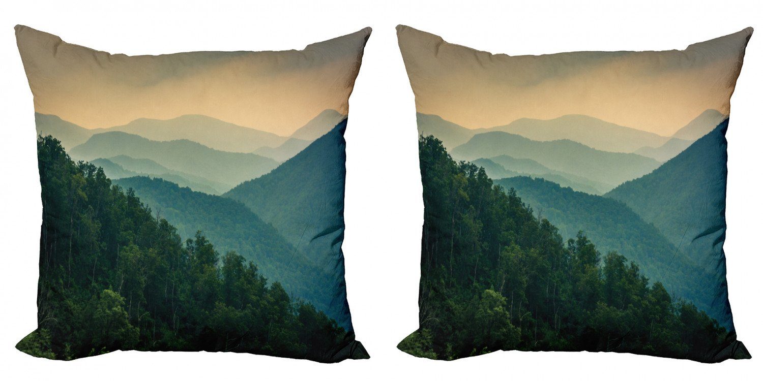 Kissenbezüge Modern Accent Doppelseitiger Digitaldruck, Abakuhaus (2 Stück), Appalachian Berg Ridges Landschaft