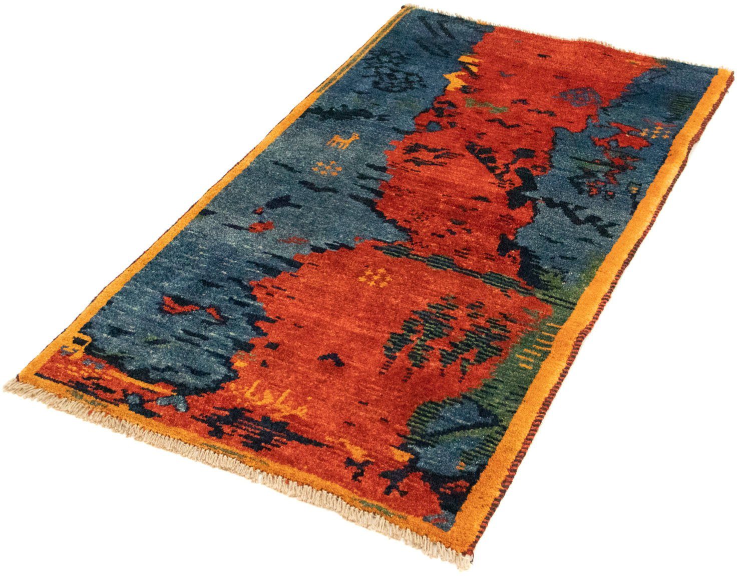 Wollteppich Gabbeh Teppich handgeknüpft rot, 18 morgenland, rechteckig, handgeknüpft mm, Höhe