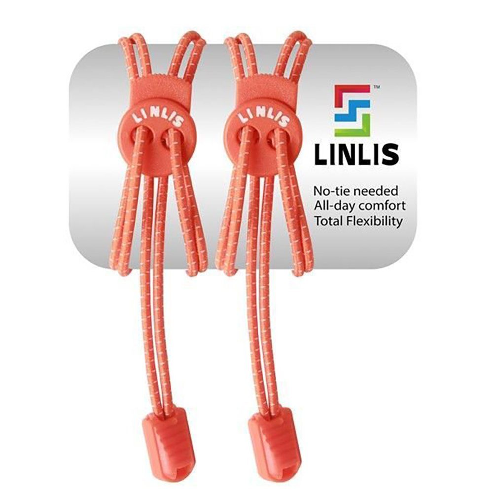 LINLIS Schnürsenkel Elastische Schnürsenkel ohne zu schnüren LINLIS Stretch FIT Komfort mit 27 prächtige Farben, Wasserresistenz, Strapazierfähigkeit, Anwenderfreundlichkeit Orange-1