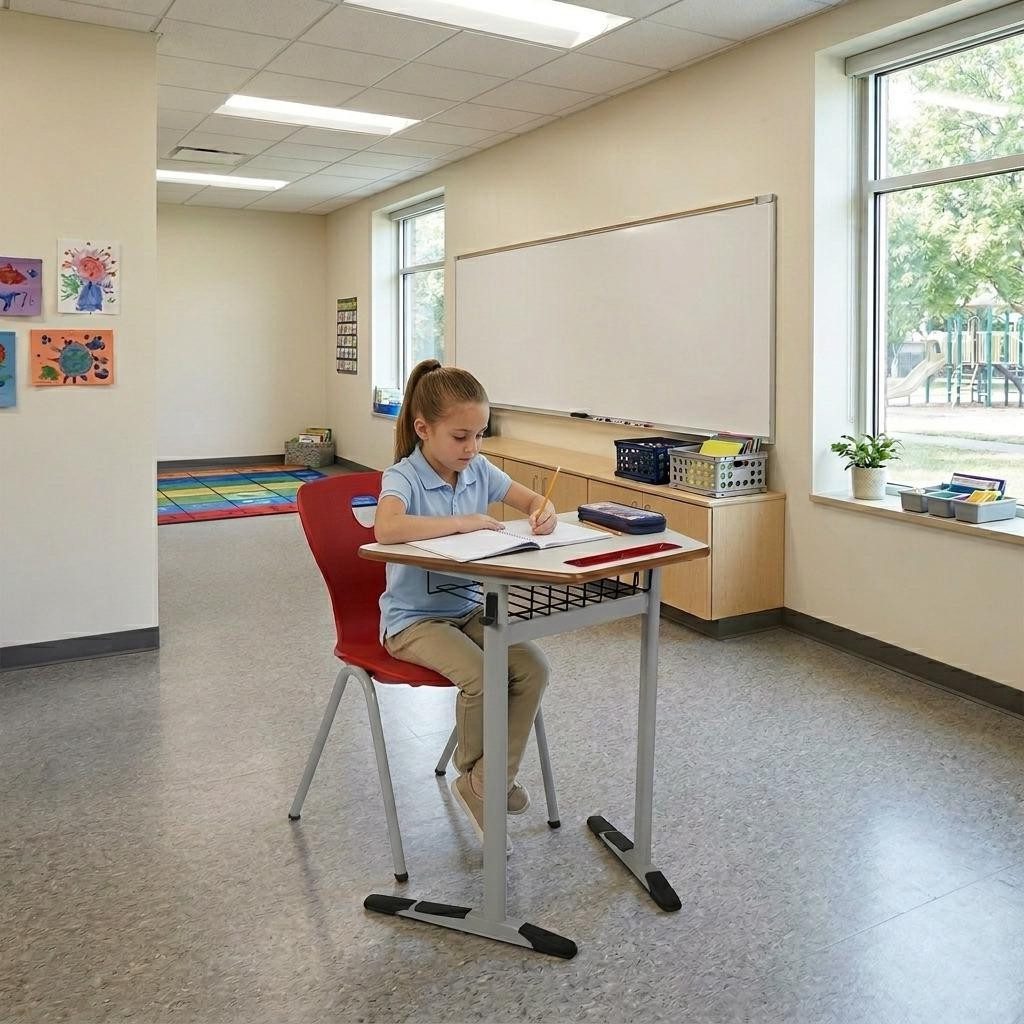 Xlmoebel Kinderschreibtisch Moderner Kinderschreibtisch mit passendem Stuhl für das (Schreibtisch-Set, 2-St., Schreibtisch mit Stuhl), Made in Europa